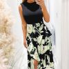 Clothing AX Paris | Ax Paris Celine Black Floral Dress