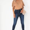 Clothing Zilene | Ester Mid Blue Skinny Jeans