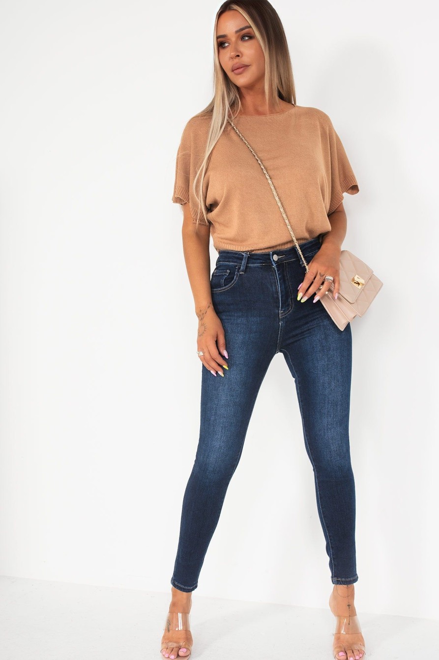 Clothing Zilene | Ester Mid Blue Skinny Jeans