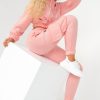 Clothing Style Wise | Robyn Pink Crop Hooded Jogger Co Ord