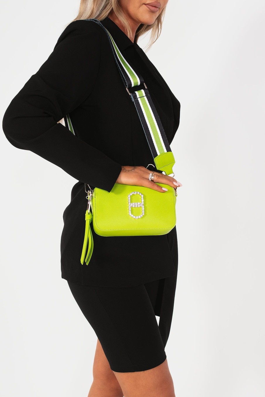 Clothing Koko | Tianna Lime Green Cross Body Bag