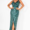 Clothing Girl in Mind | Girl In Mind Mia Green Sequin Wrap Maxi Dress