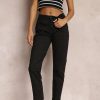 Clothing Zilene | Tori Black Mom Jeans