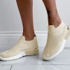 Clothing No Doubt | Hudson Stone Knit Slip On Trainers