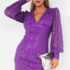 Clothing Girl in Mind | Girl In Mind Ariel Purple Sequin Dress