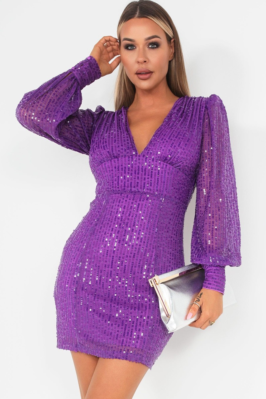 Clothing Girl in Mind | Girl In Mind Ariel Purple Sequin Dress