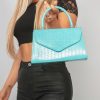 Clothing Koko | Veronica Turquoise Croc Print Grab Bag