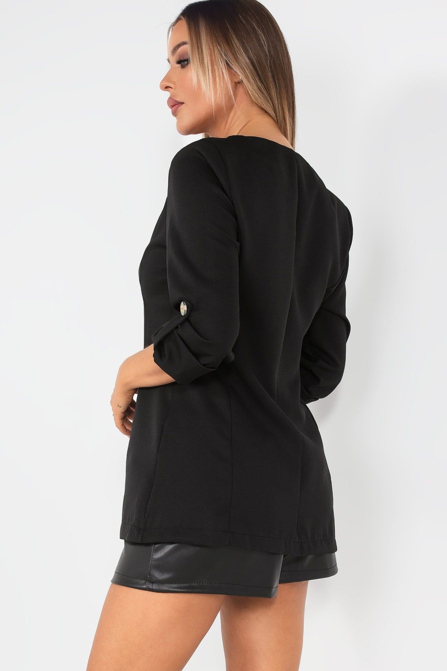 Clothing Willy Z | Talia Black Long Sleeve Jacket