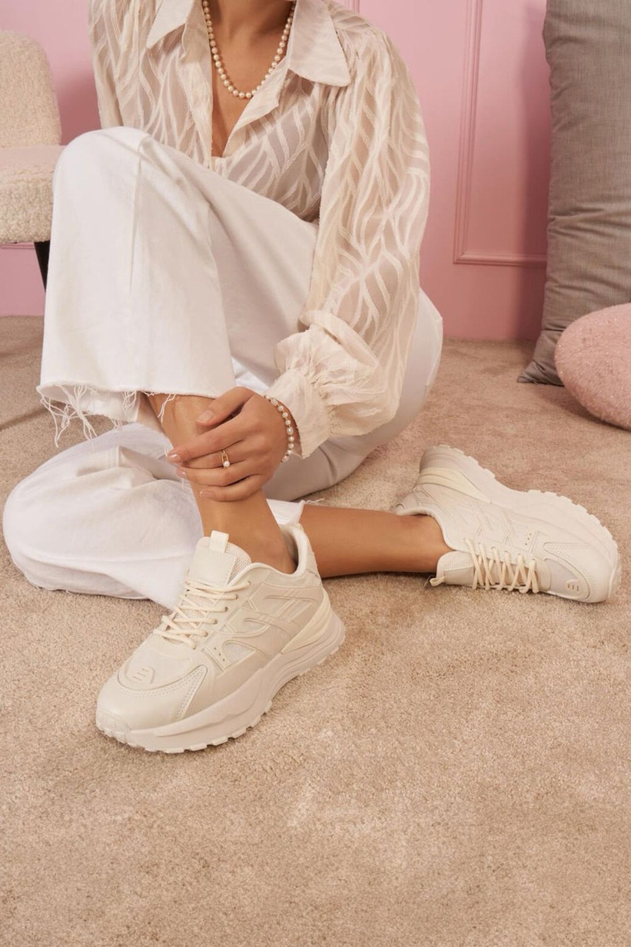 Clothing Ideal | Abby Cream Chunky Trainers