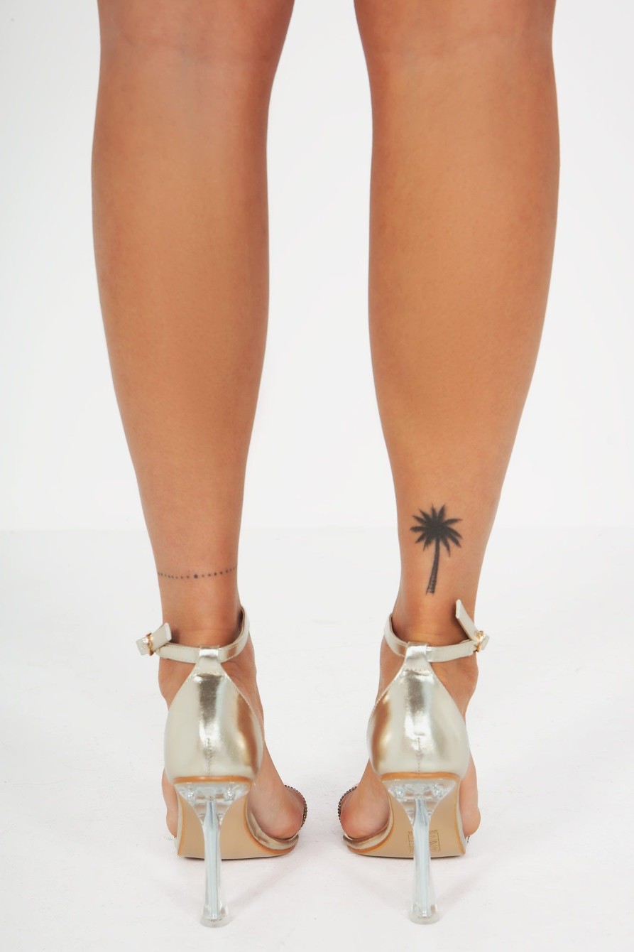 Clothing No Doubt | Radha Gold Barely There Heels