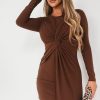 Clothing ally | Zaida Chocolate Twist Front Dress