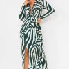 Clothing ally | Ida Green Zebra Print Dress