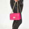 Clothing Koko | Kali Fuchsia Patent Chain Strap Bag