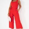 Clothing Girl in Mind | Girl In Mind Tara Red Culotte Jumpsuit