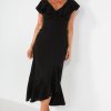 Clothing Girl in Mind | Girl In Mind Daphne Black Frill Detail Dress