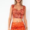 Clothing Vera u0026 Lucy | Melvin Orange Animal Print Top