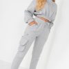 Clothing Style Wise | Robyn Grey Crop Hooded Jogger Co Ord