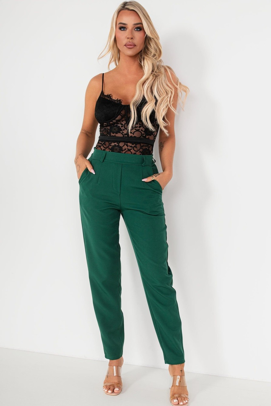 Clothing Madison Paris | Jenna Green Tailored Trousers