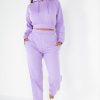 Clothing Style Wise | Priya Lilac Crop Hooded Jogger Co Ord