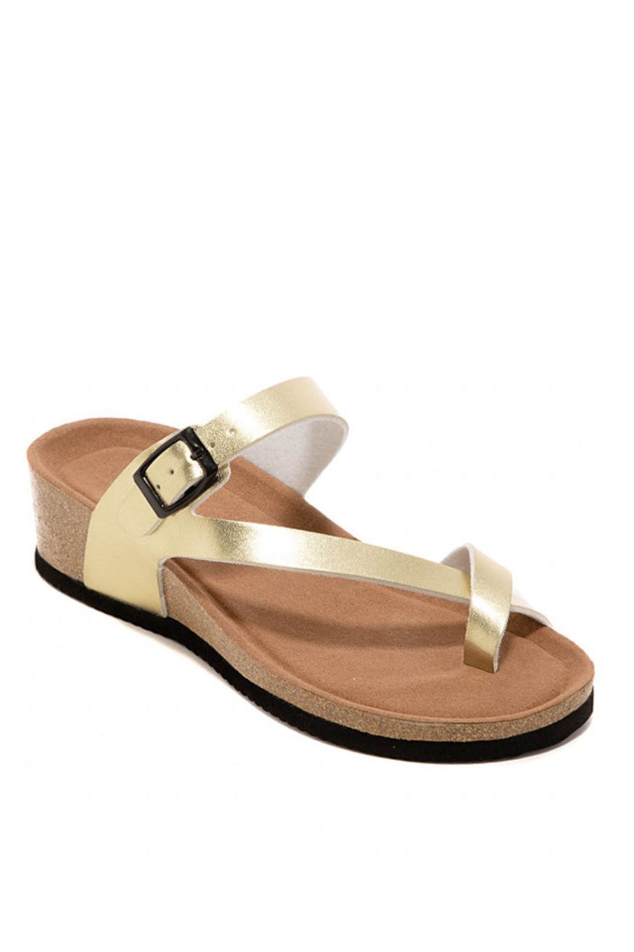 Clothing Ideal | Carly Gold Toe Loop Sandals