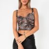 Clothing Vera u0026 Lucy | Orlanda Taupe Ruched Crop Top