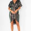 Clothing Girl in Mind | Girl In Mind Novah Multi Stripe Sequin Wrap Dress