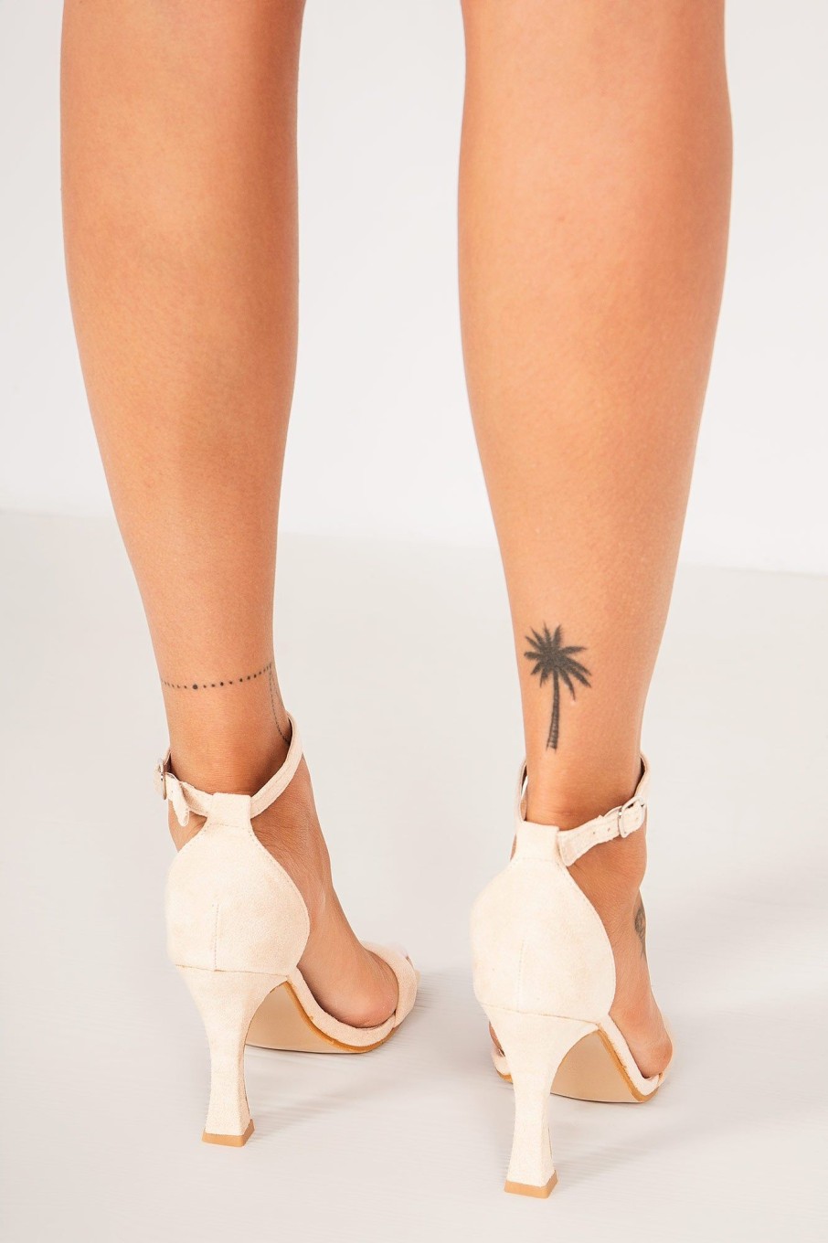 Clothing No Doubt | Hope Cream Suedette Barely There Heels