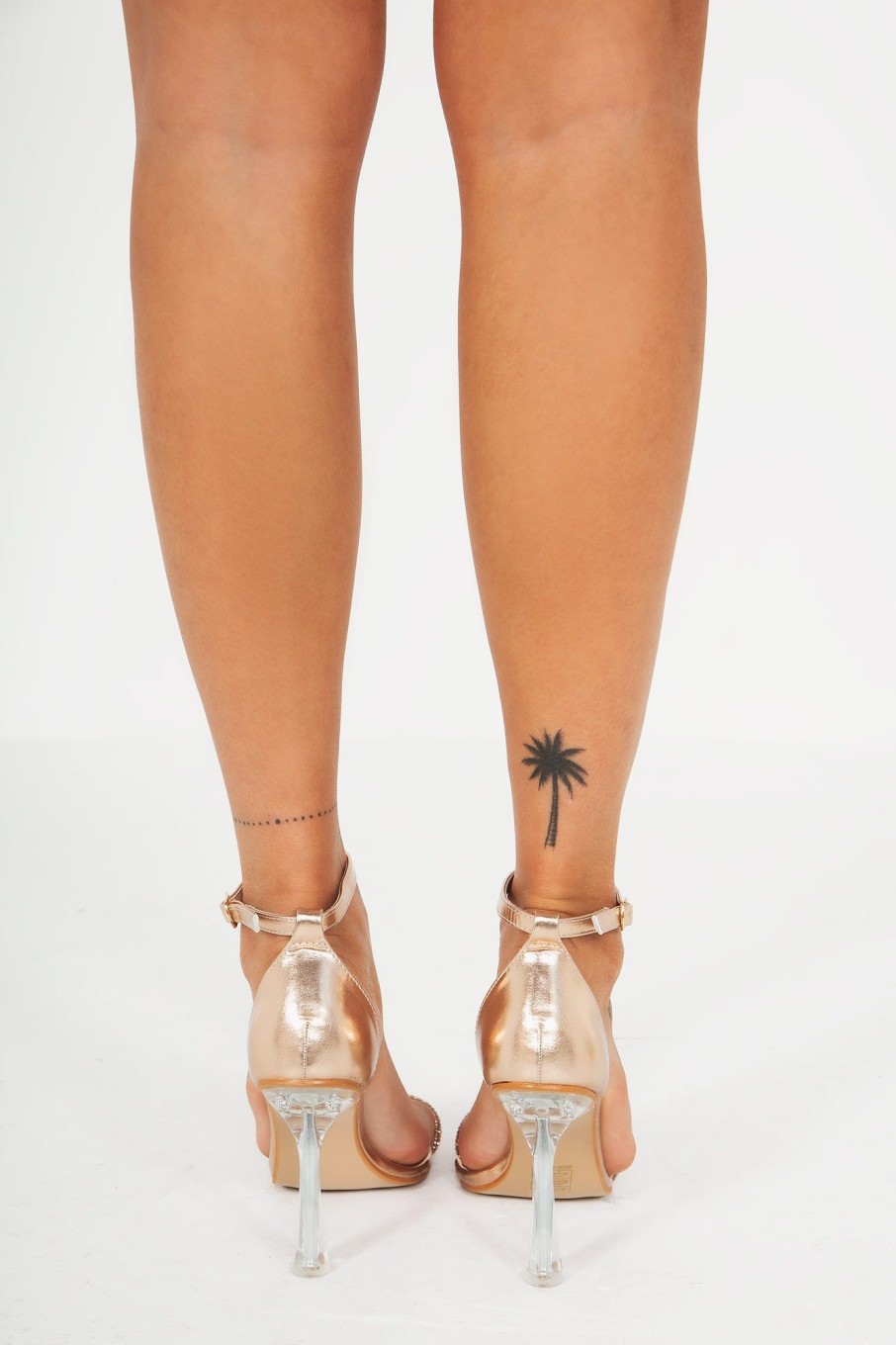 Clothing No Doubt | Radha Rose Gold Barely There Heels