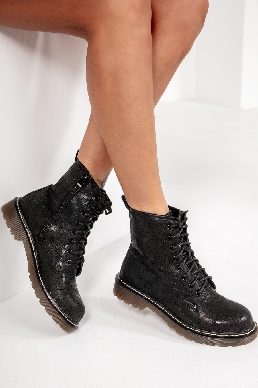 Clothing ally ?? | Cazz Black Crocodile Biker Boots