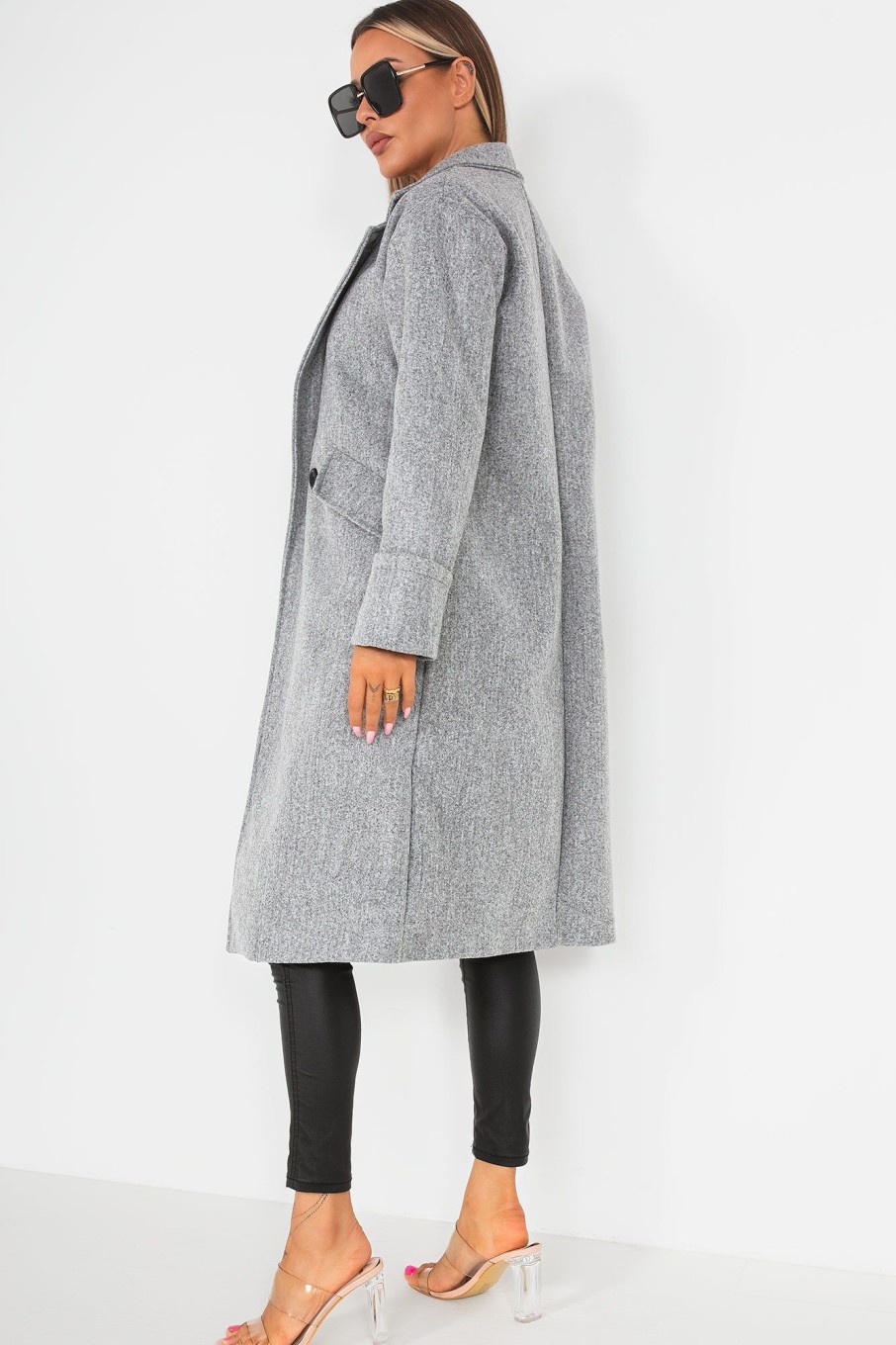 Clothing Willy Z | Mabelle Grey Longline Coat