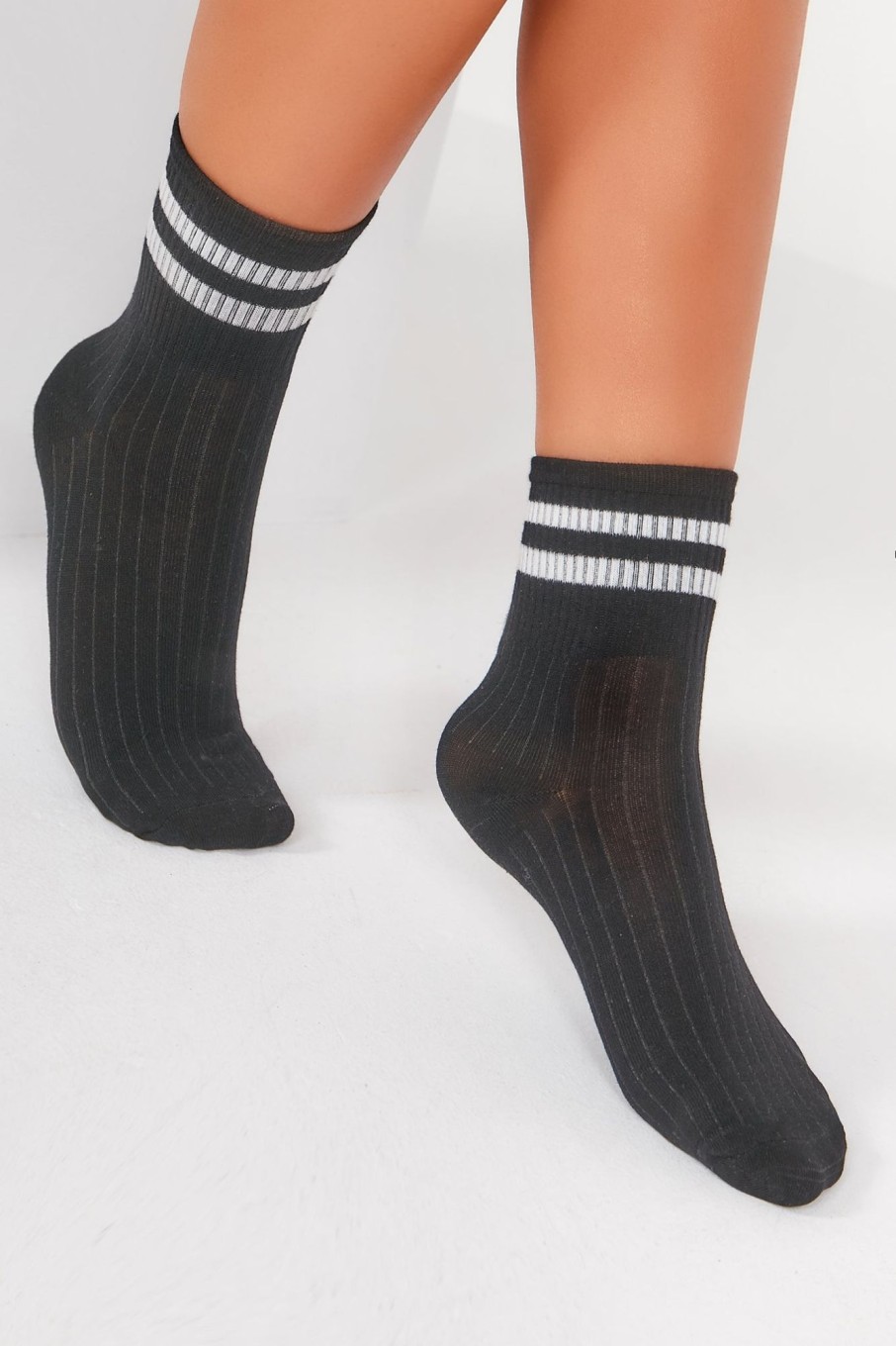 Clothing Impulse | Black Stripe Sports Socks