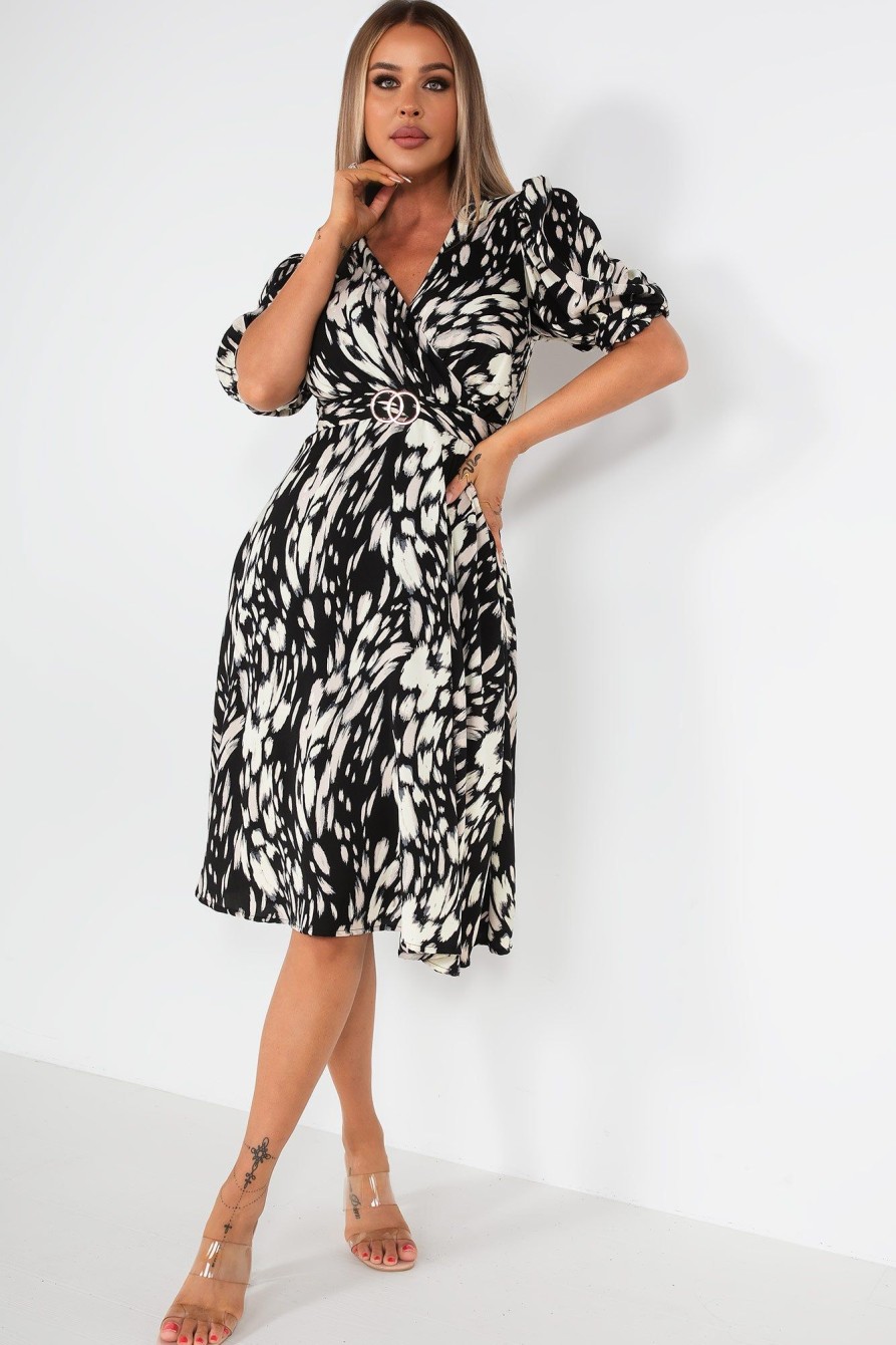 Clothing Girl in Mind | Girl In Mind Nadine Monochrome Print Dress