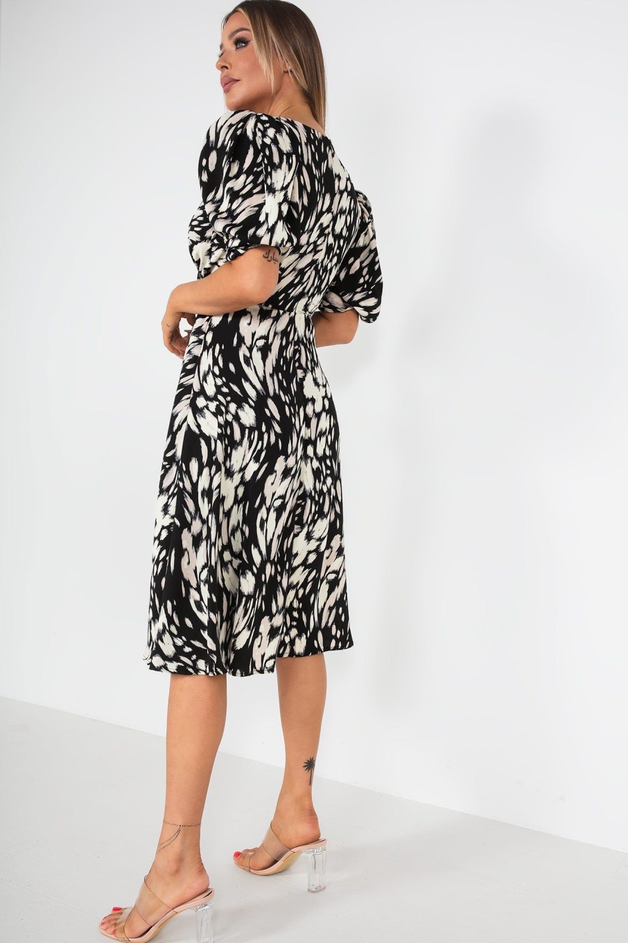 Clothing Girl in Mind | Girl In Mind Nadine Monochrome Print Dress