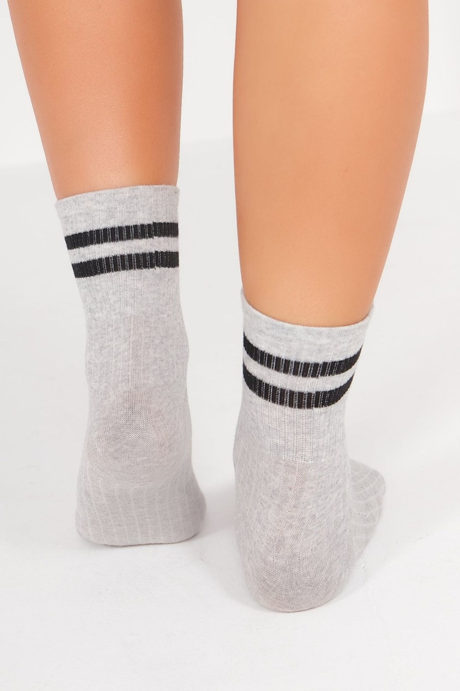 Clothing Impulse | Grey Stripe Sports Socks