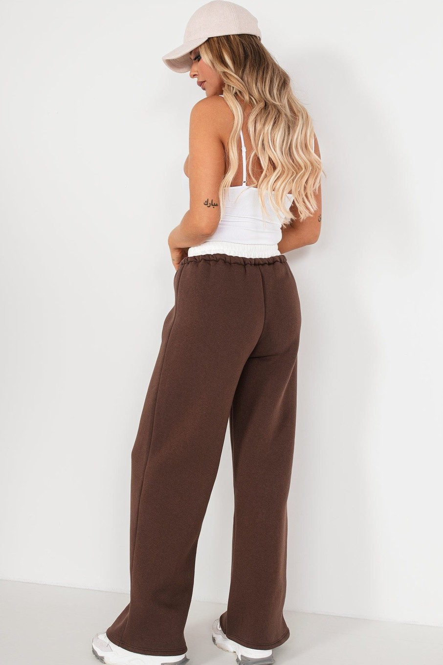 Clothing Willy Z | Zilda Chocolate Wide Leg Joggers