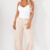 Clothing Willy Z | Zilda Stone Wide Leg Joggers