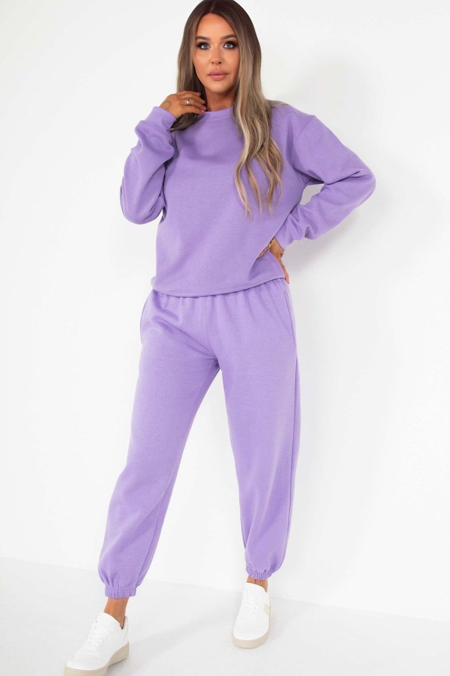 Clothing Style Wise | Carolina Purple Oversized Jogger Co-Ord