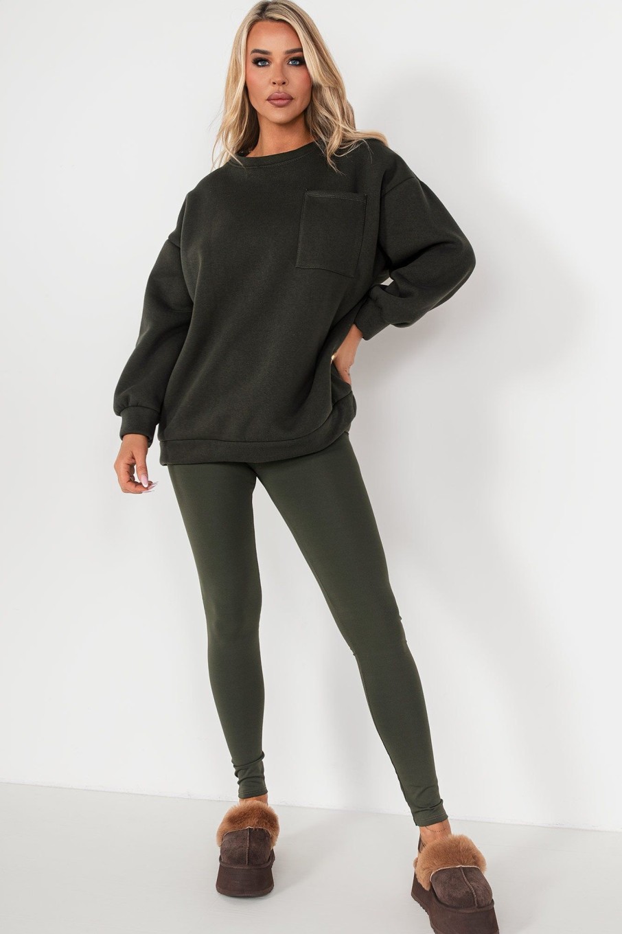 Clothing Willy Z | Rita Khaki Leggings Co Ord