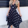 Clothing AX Paris | Ax Paris Orlena Black Polka Dot Dress