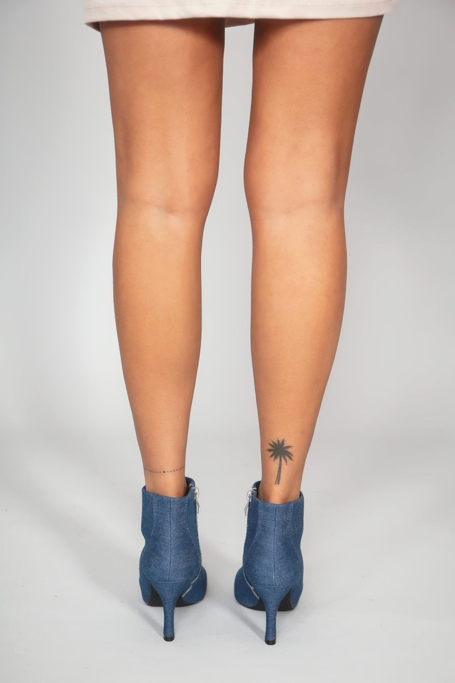 Clothing Ideal | Mia Blue Denim Ankle Boots