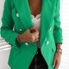 Clothing Willy Z | Haddie Green Button Detail Blazer