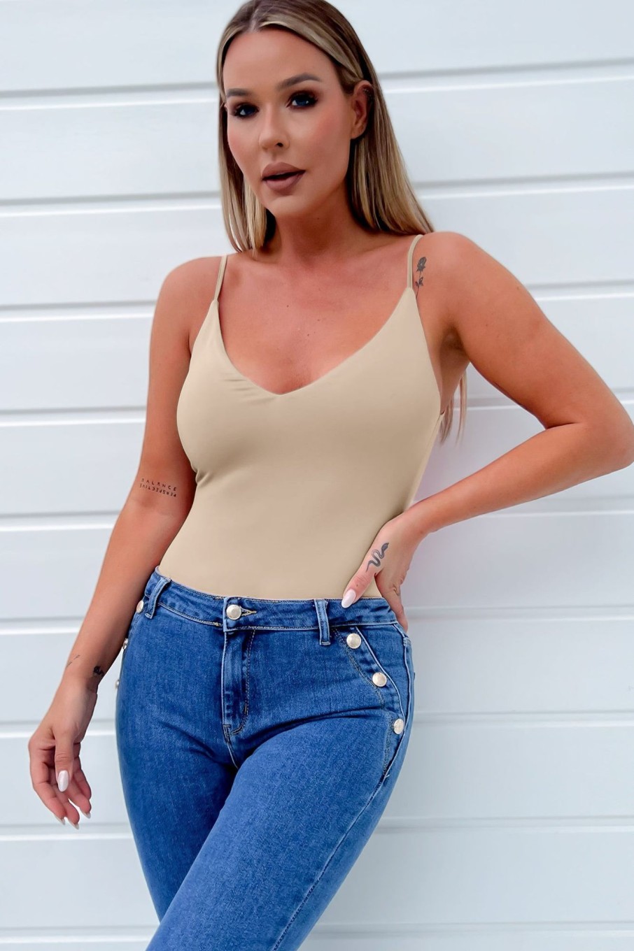 Clothing Vera u0026 Lucy | Rebecca Stone V Neck Bodysuit