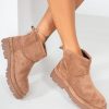 Clothing Ideal | Rainey Camel Suedette Ankle Boots