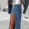 Clothing Estee Brown | Bethany Dark Blue Denim Skirt