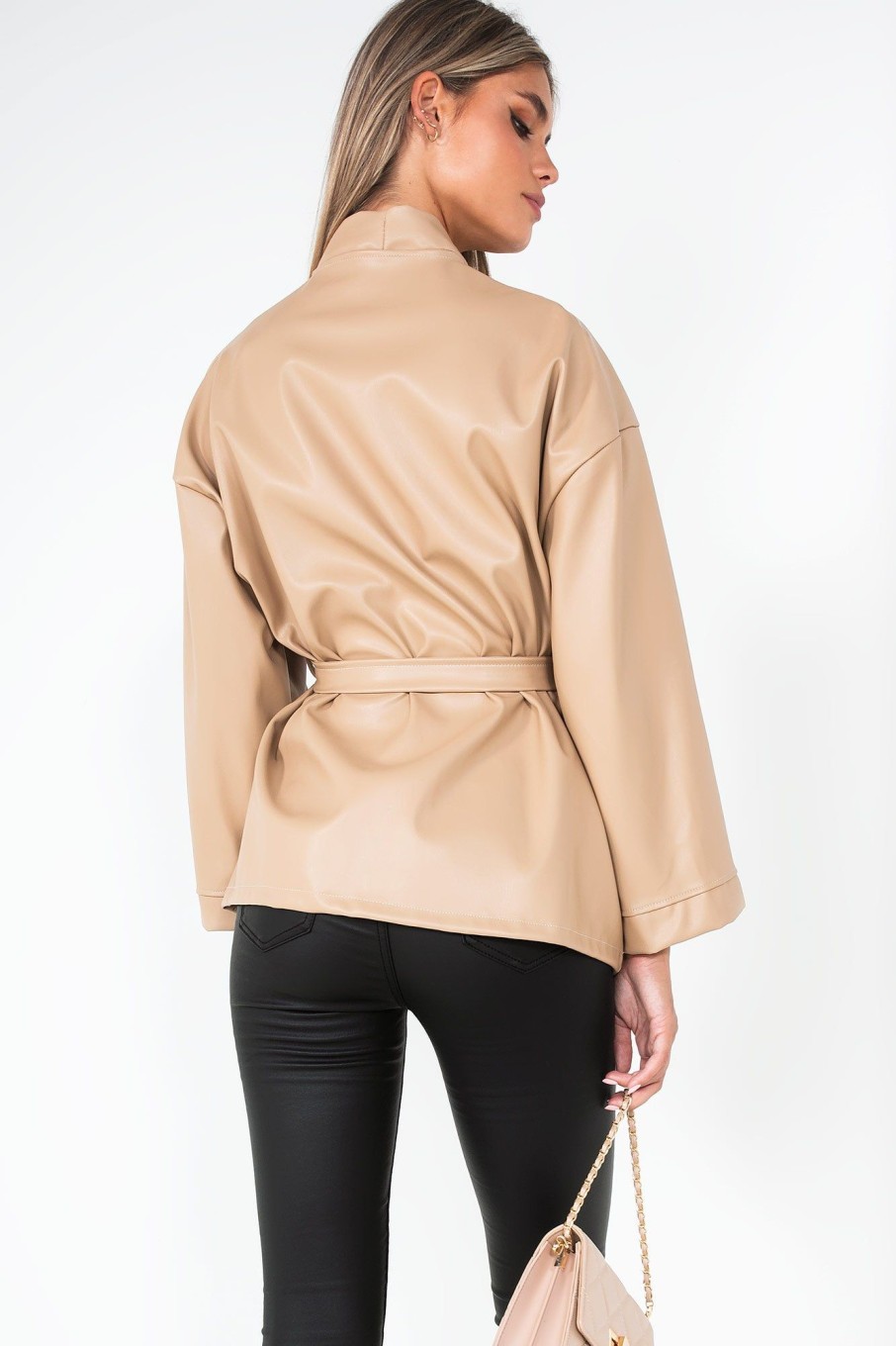 Clothing Willy Z | Bethel Stone Faux Leather Jacket