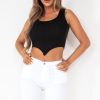 Clothing style wise | Nova Black Textured Crop Top