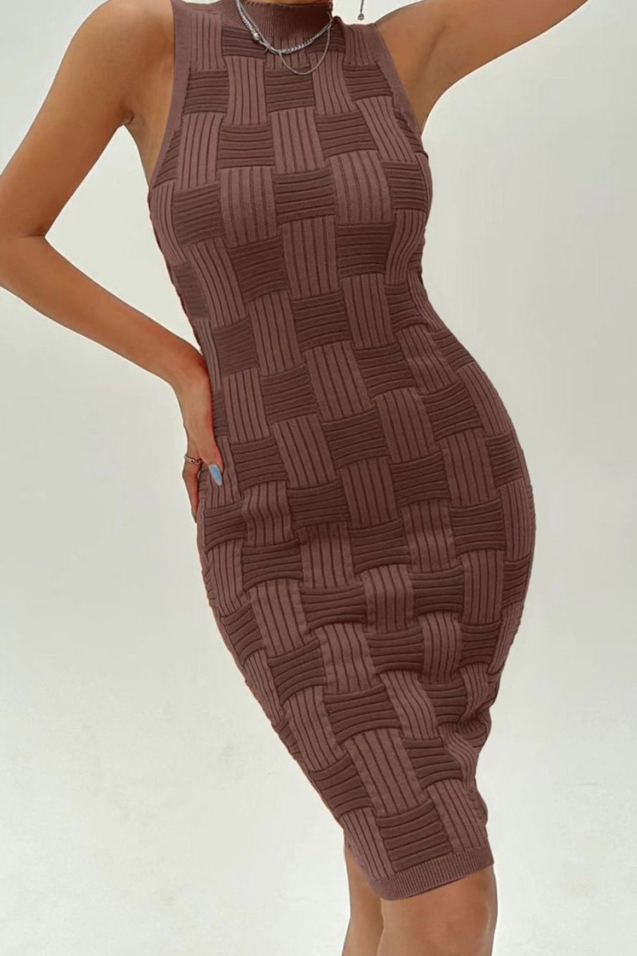 Clothing Golden Days | Halo Chocolate Knit Dress