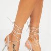 Clothing No Doubt | Leon Nude Lace Up Heels