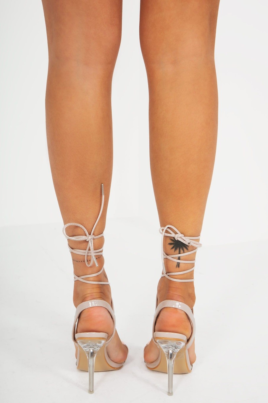 Clothing No Doubt | Leon Nude Lace Up Heels