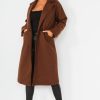 Clothing Willy Z | Mabelle Chocolate Longline Coat